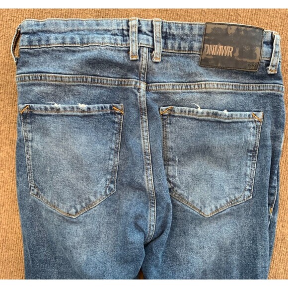 Zara Jeans Womens 31 High Rise Distressed Skinny Shark Bite Hem Stretch Denim - Picture 2 of 9